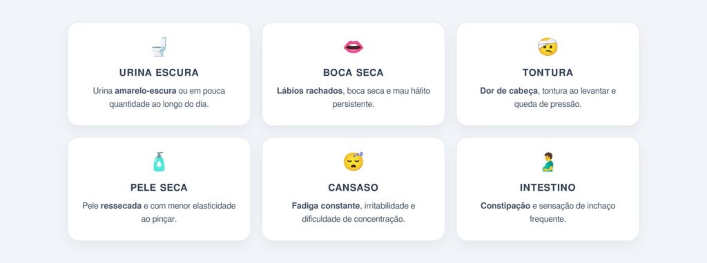 Quais sinais indicam desidratação crônica?