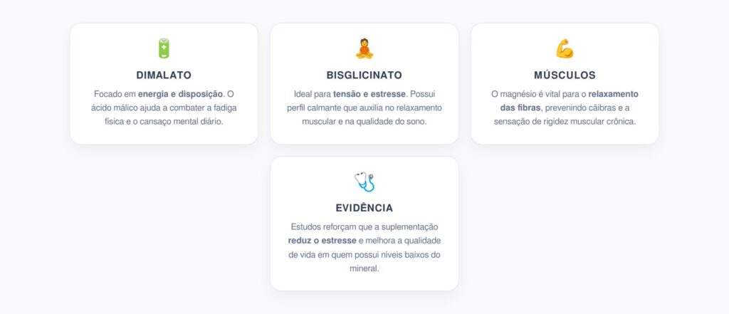 Escolhendo o Magnésio Ideal para Energia e Relaxamento Muscular