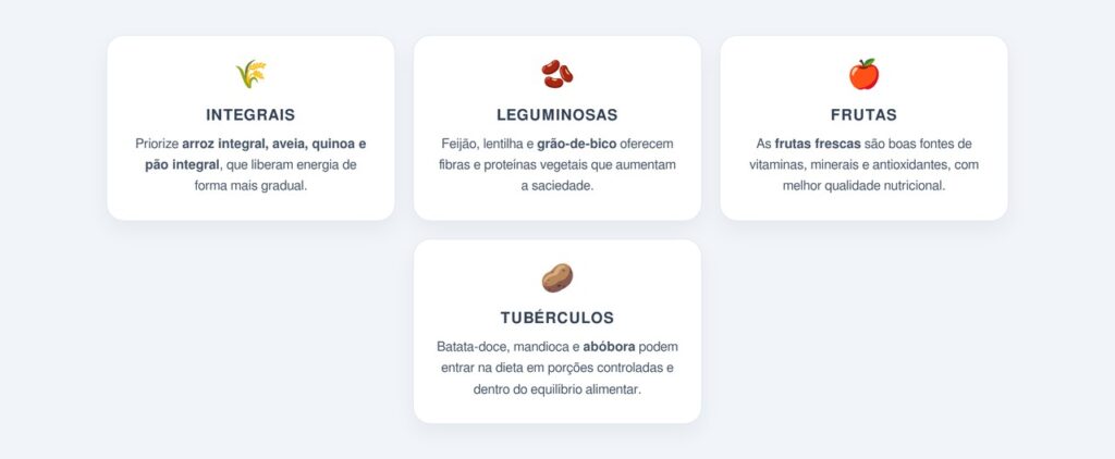Quais carboidratos priorizar e quais reduzir?