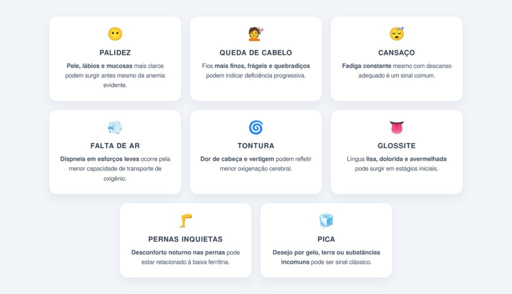 Quais outros sinais físicos acompanham a deficiência?
