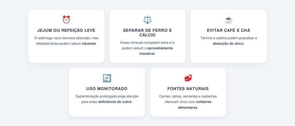 Como tomar zinco da forma correta?