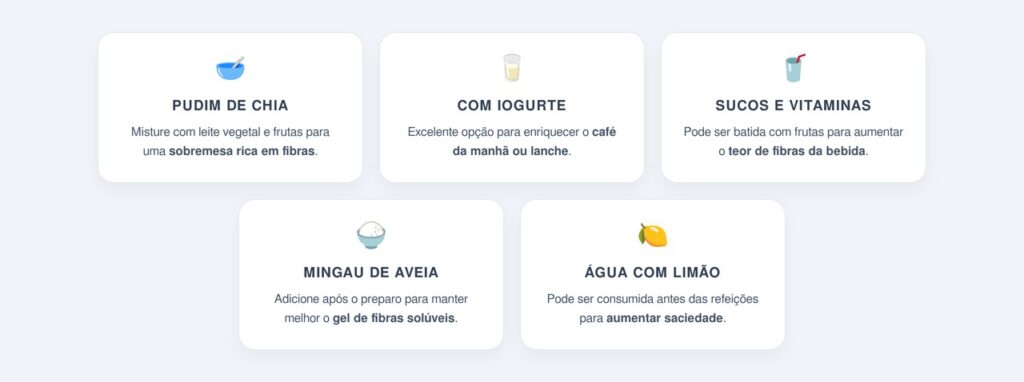 Como hidratar corretamente a semente de chia?