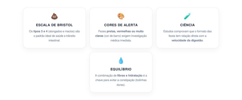 O que a cor e o formato das fezes dizem sobre o intestino