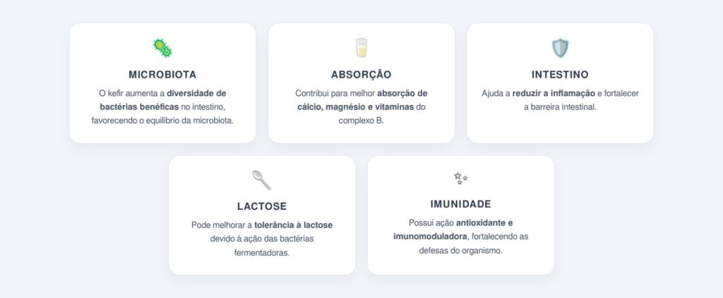 Quais os benefícios do kefir para a microbiota?