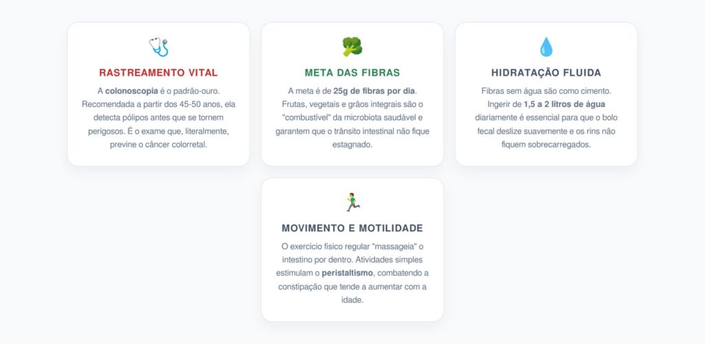 O Intestino após os 50: Recomendações da Gastroenterologia