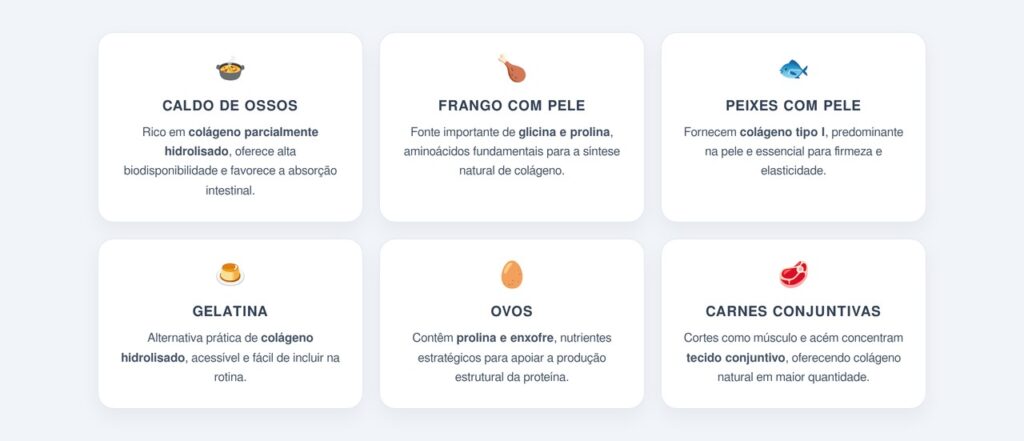 Quais são os melhores alimentos ricos em colágeno?