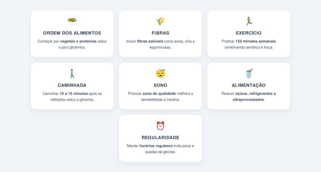 Quais são os 7 hábitos que ajudam a controlar o açúcar no sangue?