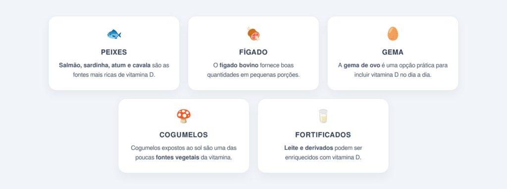 Em quais alimentos encontrar vitamina D?