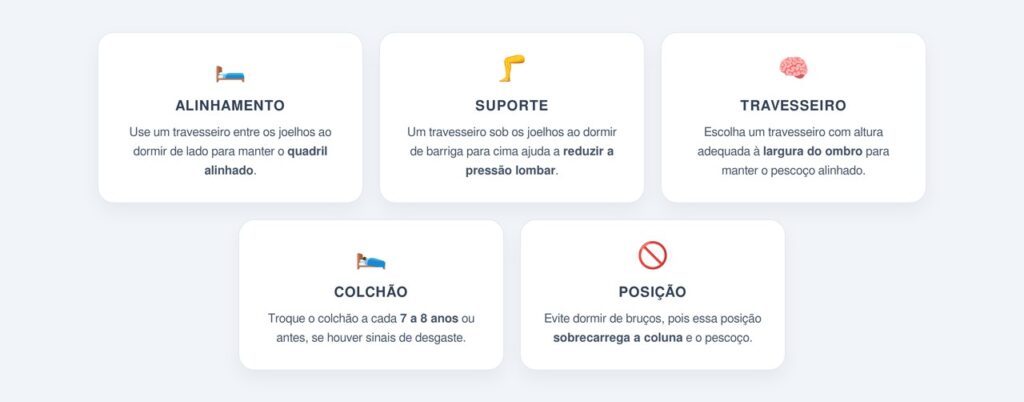 Como travesseiro e colchão influenciam a dor nas costas?