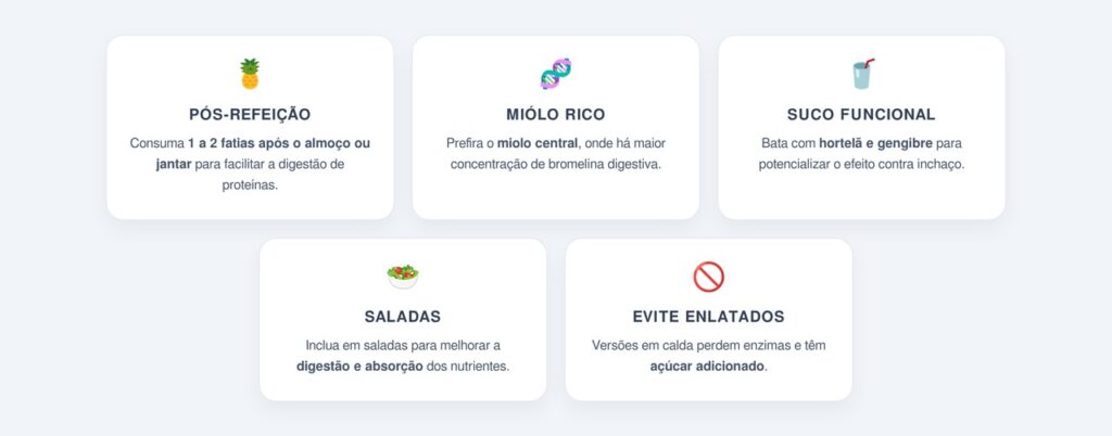 Como consumir o abacaxi para reduzir os gases?