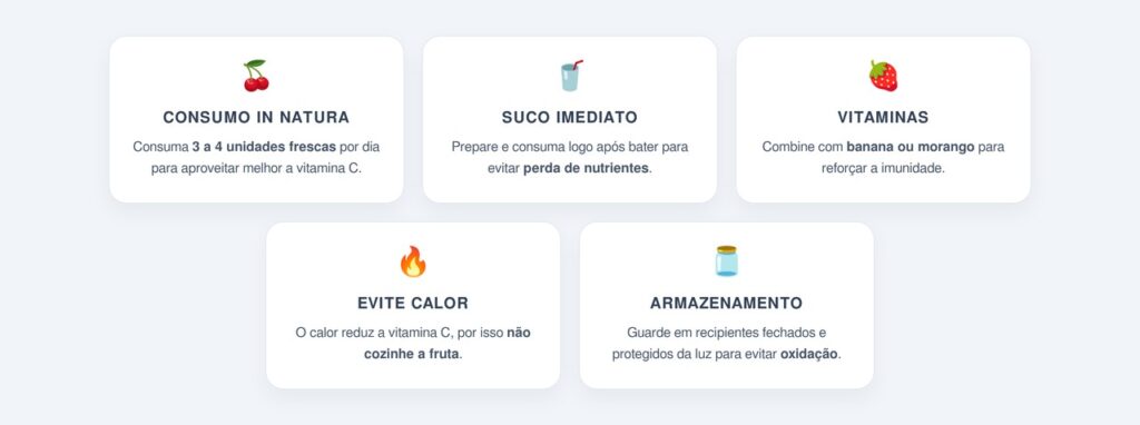 Como consumir a acerola preservando os nutrientes?