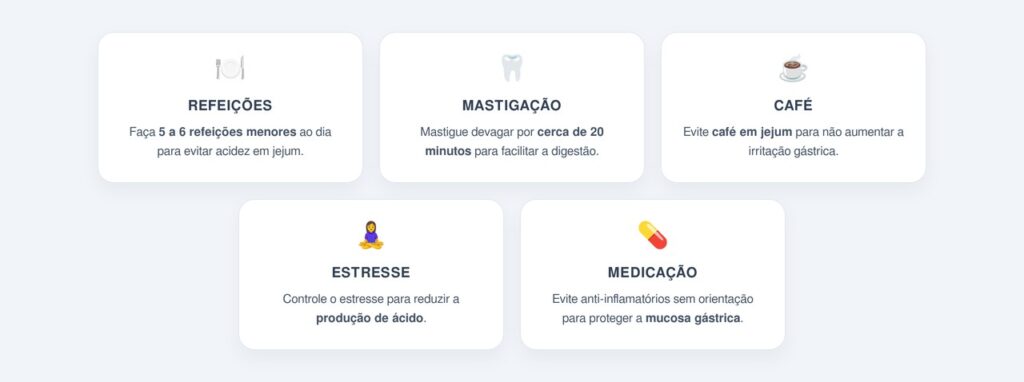 Quais são os 5 hábitos que ajudam a aliviar a gastrite crônica?