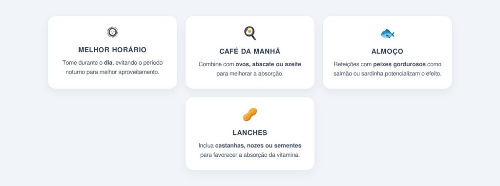 Qual é o melhor horário para tomar vitamina D?