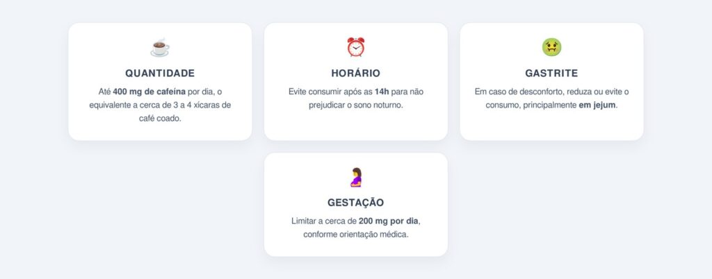 Qual a quantidade segura de café por dia?