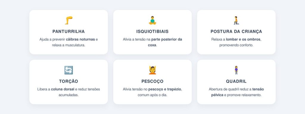 Quais alongamentos fazer antes de dormir?