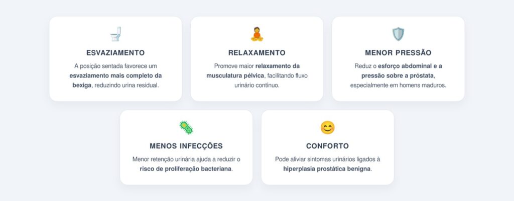 Quais os benefícios de urinar sentado?
