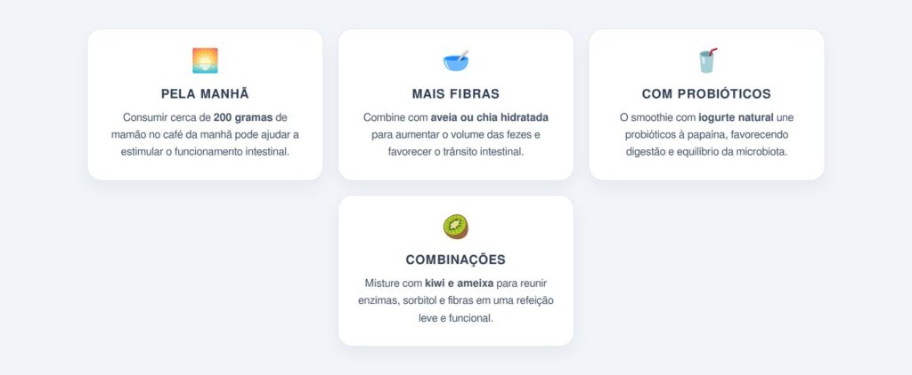 Como consumir o mamão para potencializar os benefícios?