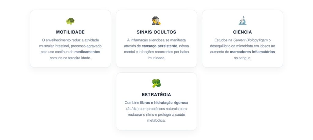 Como saber se o intestino lento na terceira idade está causando inflamação silenciosa