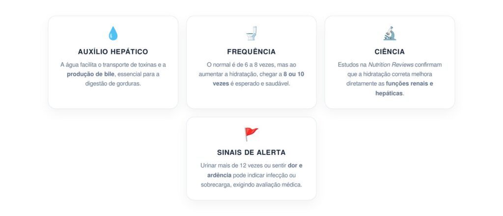 Quantas vezes é normal ir ao banheiro quando se aumenta a água para limpar o fígado