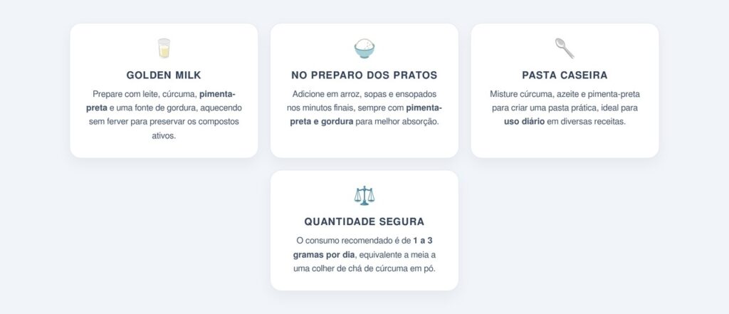As formas mais eficazes de consumir a cúrcuma para o estômago
