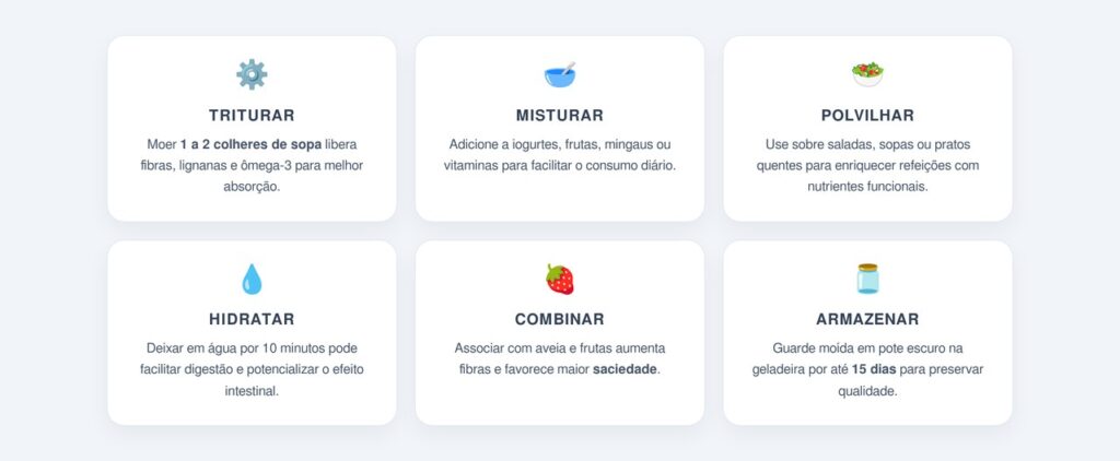 Como preparar e consumir a linhaça corretamente?