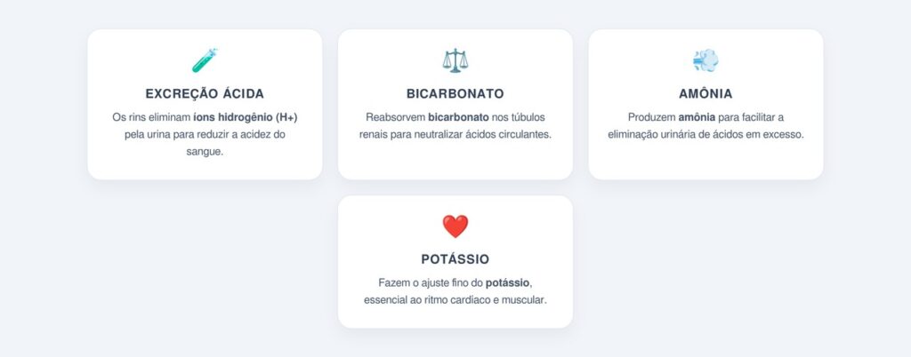 Qual o papel do rim no equilíbrio ácido-base?