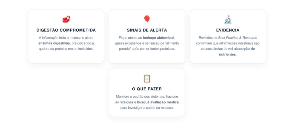 Como saber se o intestino inflamado é a causa da sua dificuldade em digerir proteína