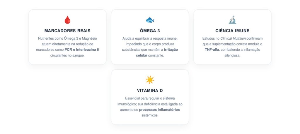 Como nutrientes específicos agem no sangue para tratar a inflamação de acordo com a ciência