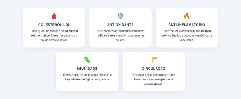 Quais outros benefícios o alho oferece?