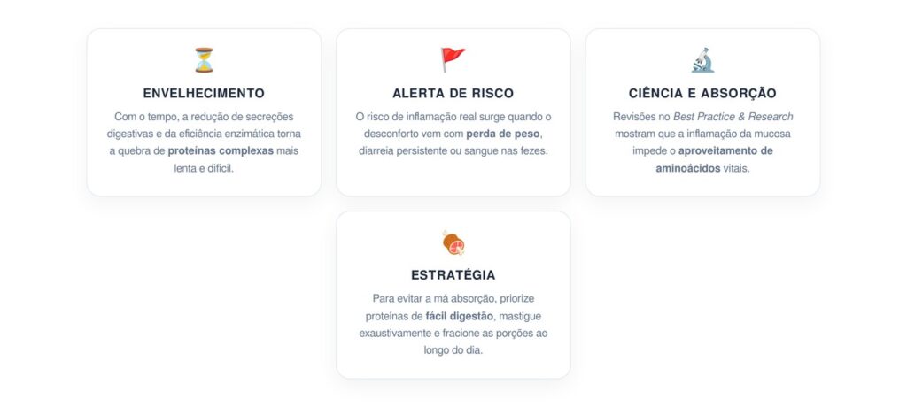 Má digestão após ingerir proteína: quando isso se torna um risco real para a inflamação no intestino