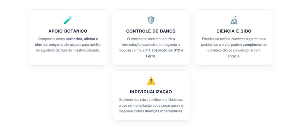 Suplementos naturais que ajudam a tratar o supercrescimento bacteriano e reduzir o risco de inflamação