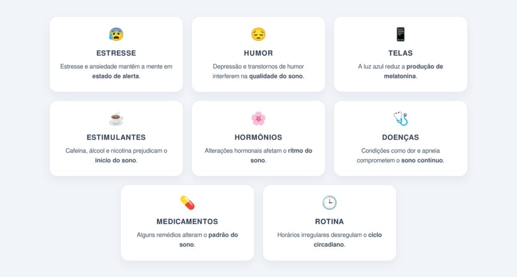 Quais são as principais causas da insônia?