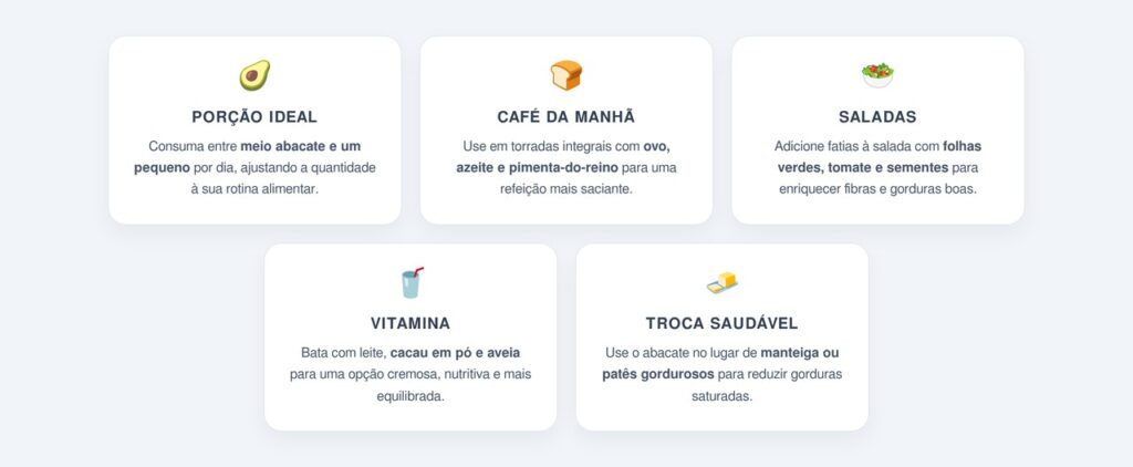 Como incluir o abacate na rotina de forma equilibrada?