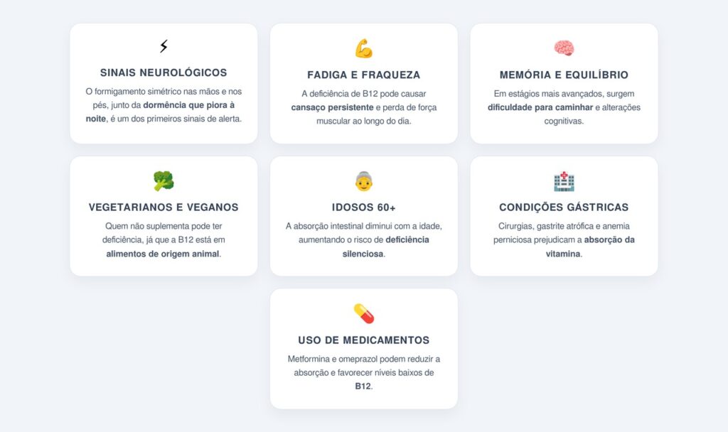 Como identificar a deficiência de vitamina B12?