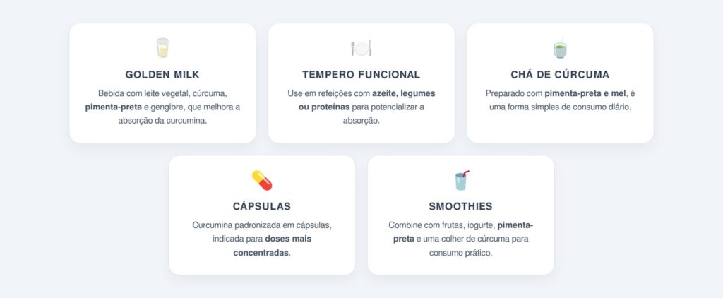 Quais são as melhores formas de consumir a cúrcuma?