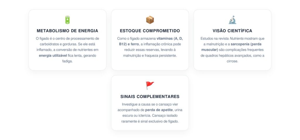 Fadiga e o Impacto Nutricional da Inflamação Hepática