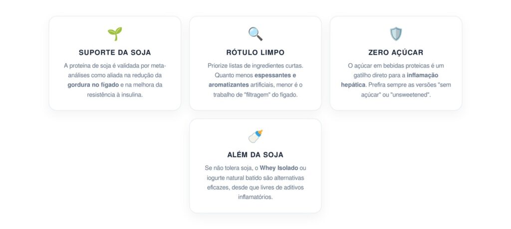 Guia de Escolha de Bebidas Proteicas para Saúde Hepática