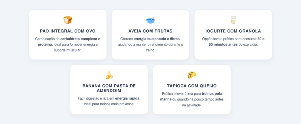 O que comer antes do treino?