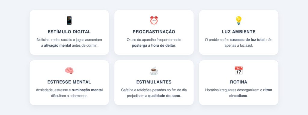 Quais são os verdadeiros gatilhos dos problemas de sono?