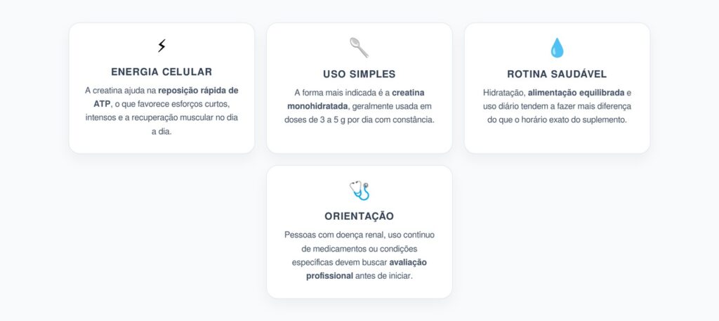 Creatina para Energia Celular: Como Entrar na Rotina Certa sem Errar no Começo