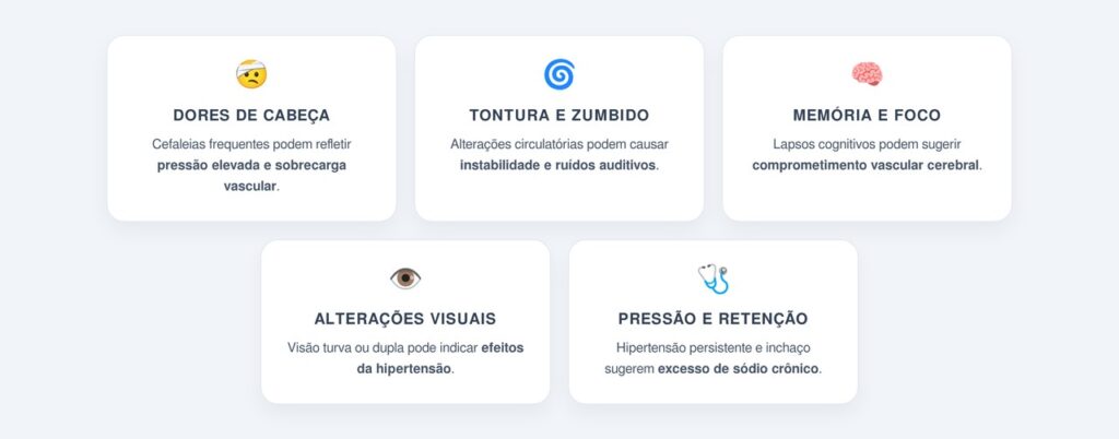 Quais sinais indicam que o sal pode estar afetando o cérebro?