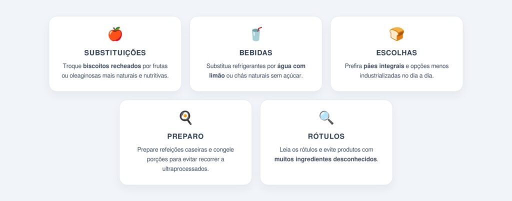 Como reduzir os ultraprocessados no dia a dia?