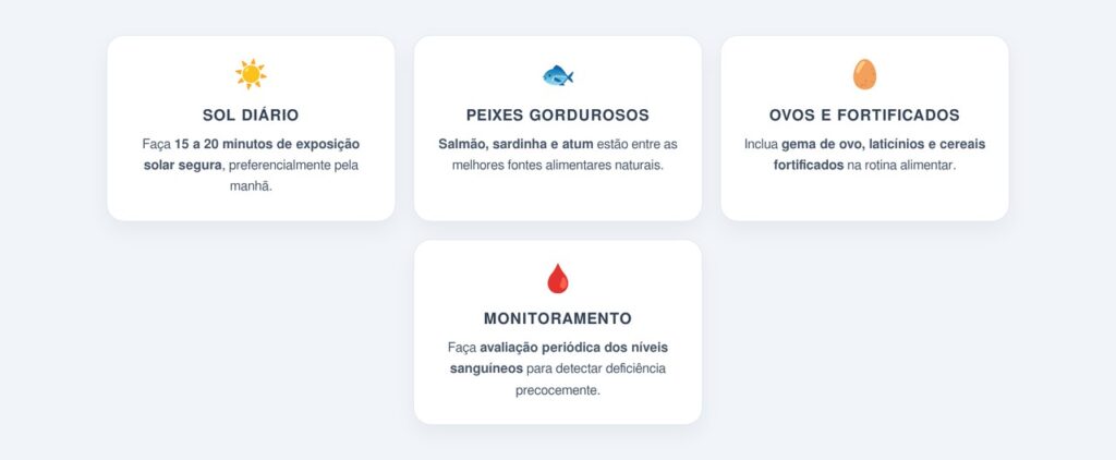 Como manter níveis adequados de vitamina D no dia a dia?