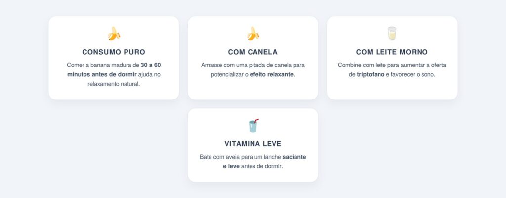 Dicas simples para incluir a banana na rotina noturna