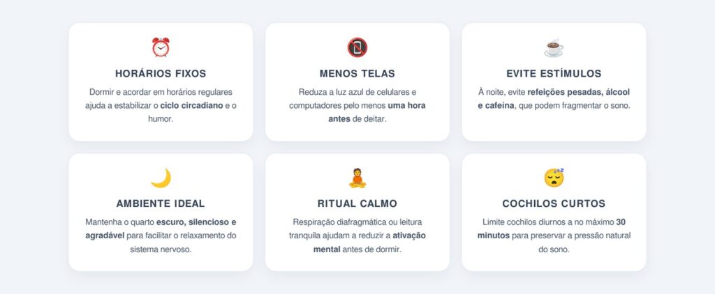 Quais hábitos de sono ajudam a regular a ansiedade?