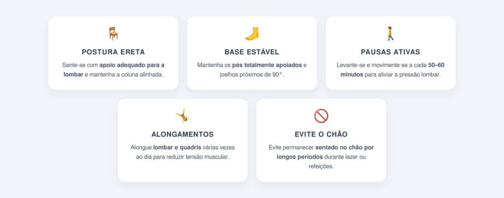 Quais hábitos ajudam a proteger a coluna no dia a dia?