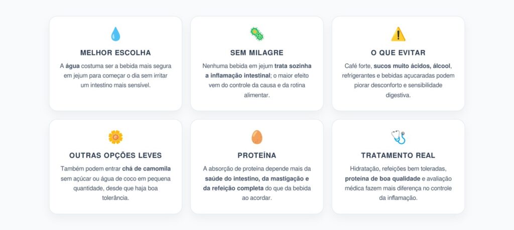 O Que Beber em Jejum para Não Irritar o Intestino e Apoiar a Absorção de Proteína