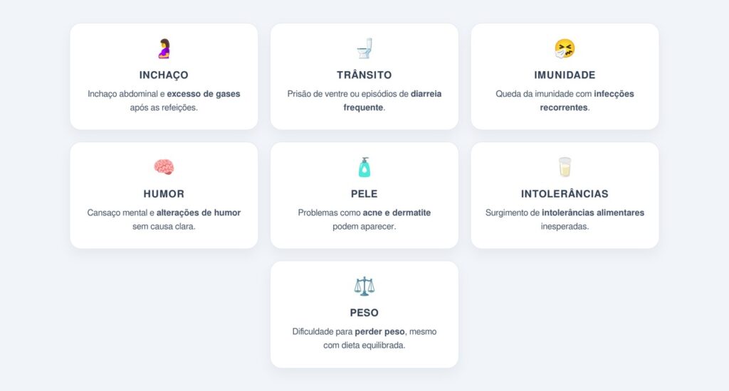 Quais são os sinais de um intestino desequilibrado?