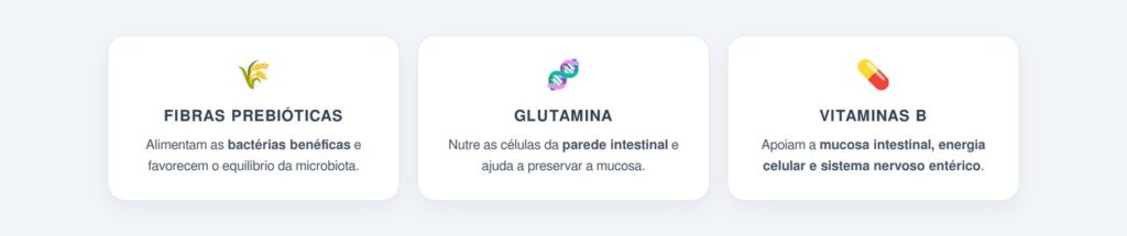 Os três grupos de nutrientes que o intestino mais precisa