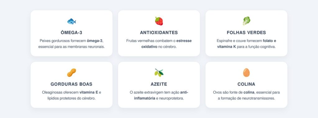 Quais nutrientes e alimentos protegem a memória?